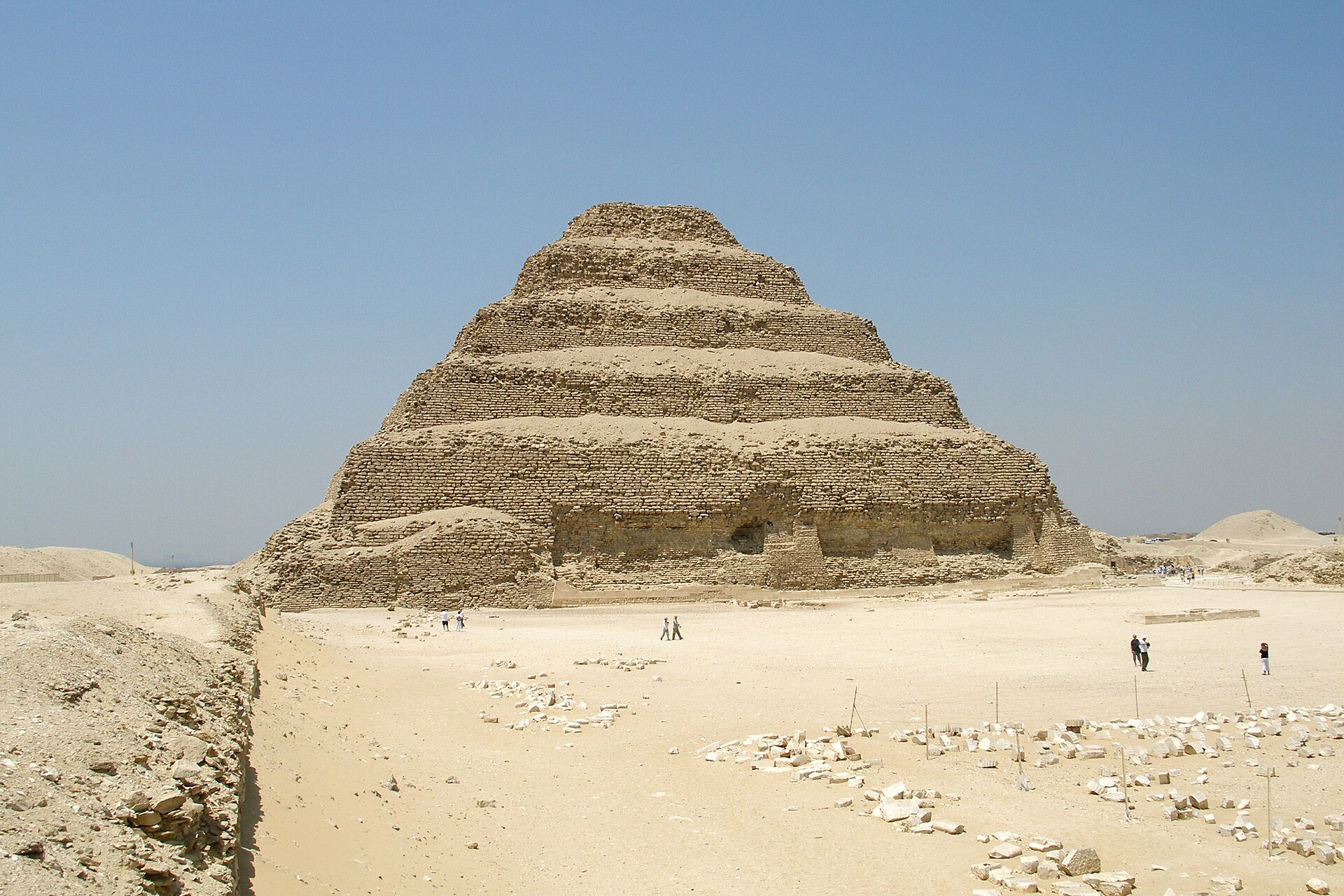 The Step Pyramid of Djoser at Saqqara seen from the south